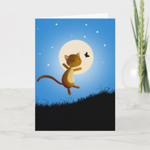 cat follow your dreams card