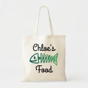 Cat Food Bag Tote with Fish Bone