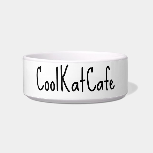 CAT FOOD BOWL CERAMIC STYLE DESIGN (Front)