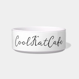 CAT FOOD BOWL CERAMIC STYLE DESIGN