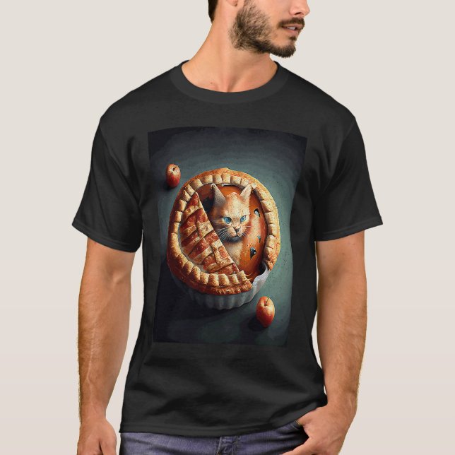 Cat Football Apple Pie T-Shirt (Front)