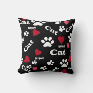 Cat footprints cushion