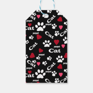 Cat footprints gift tags