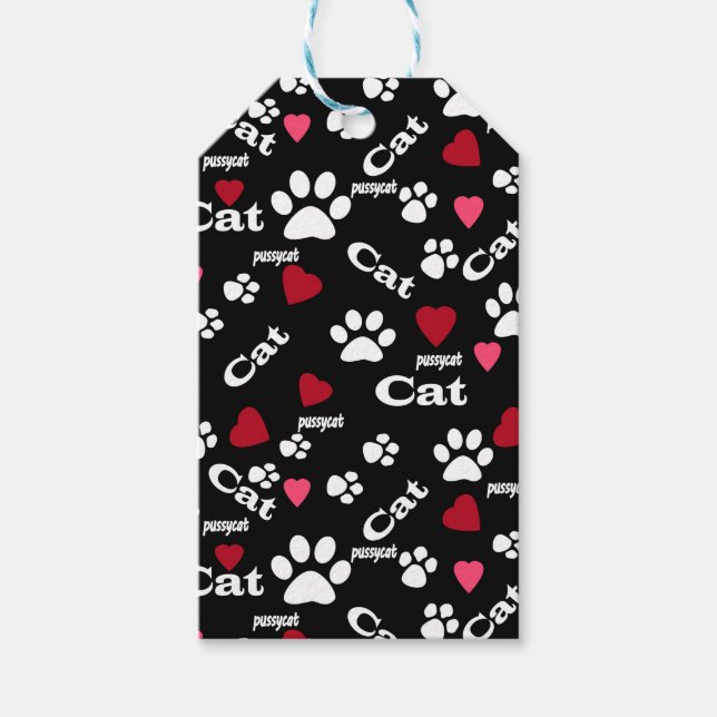 Cat footprints gift tags (Front)