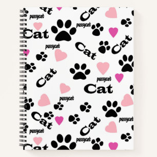 Cat footprints notebook