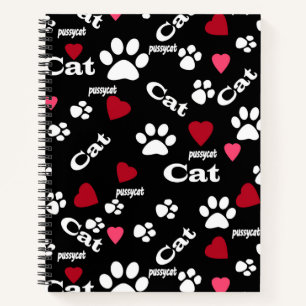 Cat footprints notebook