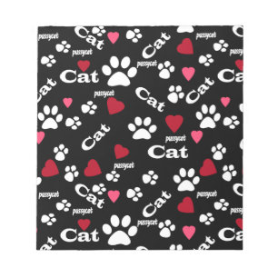 Cat footprints notepad