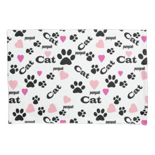 Cat footprints pillowcase