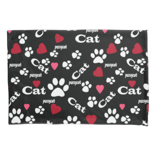 Cat footprints pillowcase
