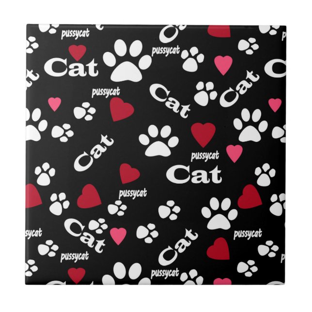 Cat footprints tile (Front)