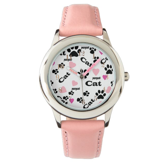 Cat footprints watch (Front)