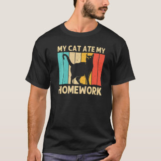 Cat For Kids Boys Black Cat Cat Person Cats T-Shirt
