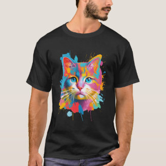 Cat For Kitten Colourful Kitty Adoption T-Shirt