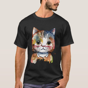 Cat For Kitten Colourful Kitty Adoption T-Shirt