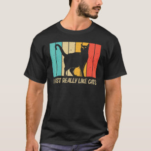   Cat For Men Women Black Cat   Cat Person Cats T-Shirt