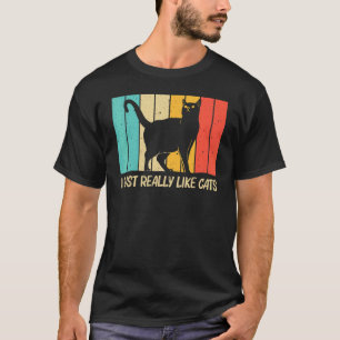 Cat For Men Women Black Cat   Cat Person Cats T-Shirt