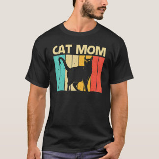 Cat For Mum Mama Black Cat   Cat Person Cats T-Shirt