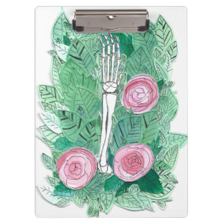 Cat Forearm Skeleton in a Field of Roses Clipboard