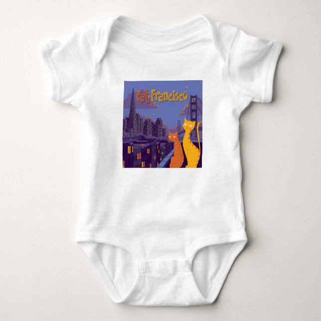Cat Francisco Baby Bodysuit (Front)