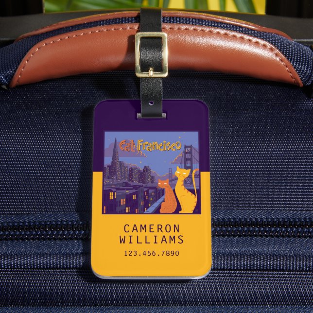 Cat Francisco Luggage Tag (Front Insitu 2)