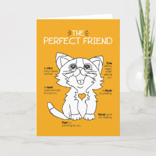 Cat Friends Art Kitten Best Friends Forever Art Thank You Card
