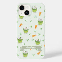 Cat Froth Matcha Green Tea Pattern