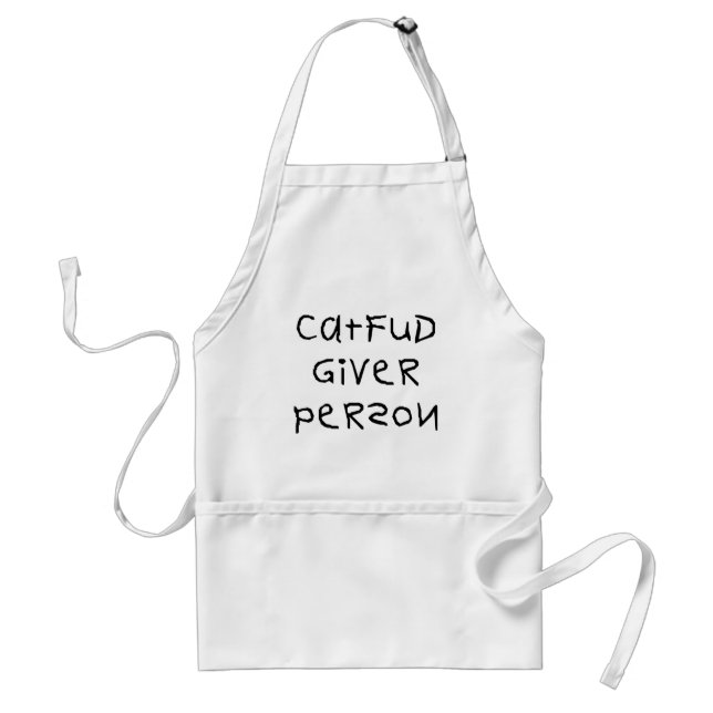 Cat Fud Giver Person Standard Apron (Front)