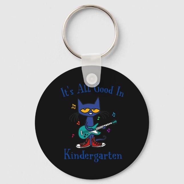 Cat Fun It's All Good In Kindergarten Back To Scho Key Ring (Front)