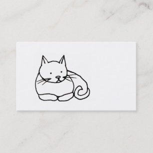 Cat - fun kitty drawing art symbol logo CUSTOMIZED Business Card