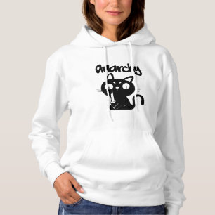 Cat Funny Anarchy Halloween Animals For Women Men  Hoodie