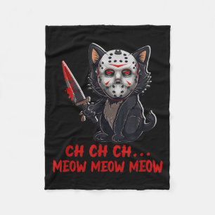 Cat Funny Animal Horror Movie Kitten Meow The Fleece Blanket