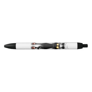 Cat funny Character Scratching Fabric Black Ink Pen