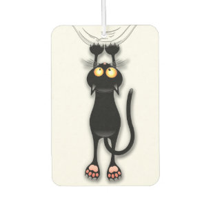 Cat funny Character Scratching Fabric Car Air Freshener