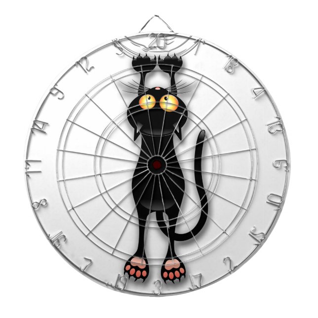 Cat funny Character Scratching Fabric Dartboard (Front)