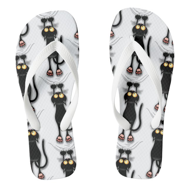 Cat funny Character Scratching Fabric Jandals (Footbed)
