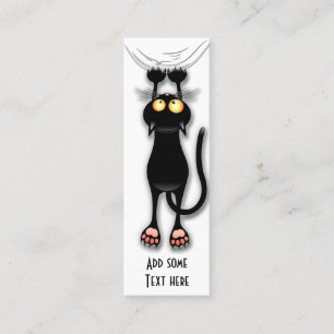 Cat funny Character Scratching Fabric Mini Business Card