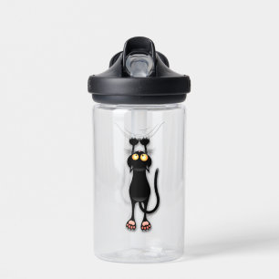 Cat funny Character Scratching Fabric Water Bottle