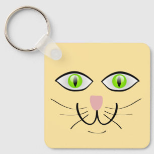 Cat Funny Face Cartoon-29034 Key Ring