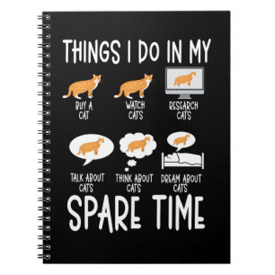 Cat Funny Lady Kitten Humour Cat Lover Notebook