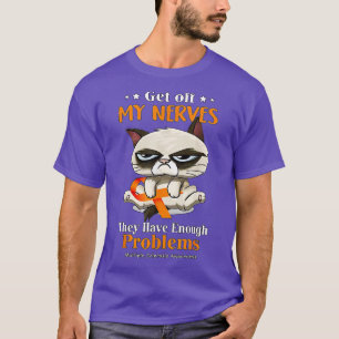 Cat Funny Multiple Sclerosis Awareness T-Shirt