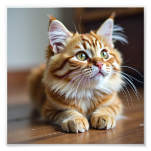 Cat funny photo print