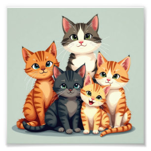 Cat funny photo print