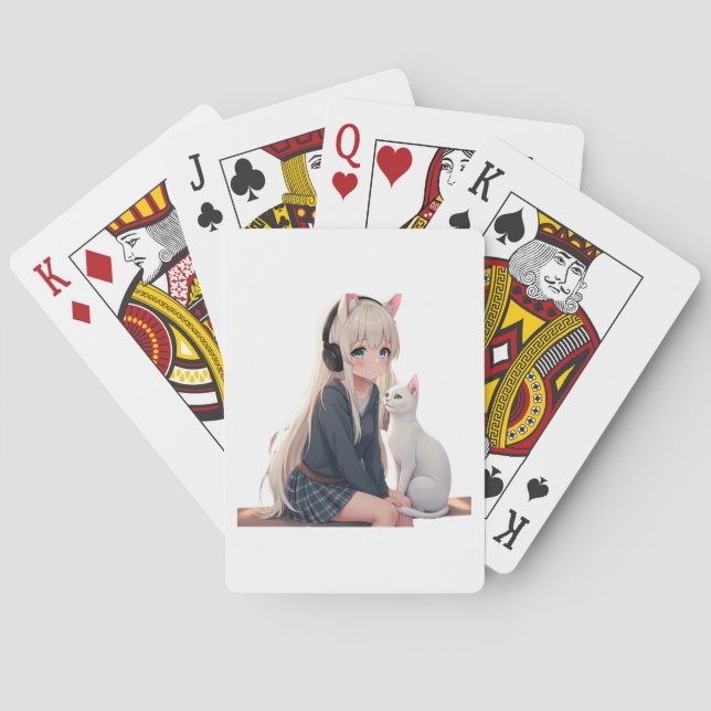 Cat funny  playing cards (Back)
