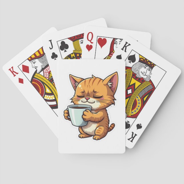 Cat funny  playing cards (Back)
