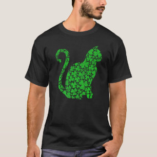 Cat Funny Shamrock Leaf Balinese Cat St Patrick's T-Shirt