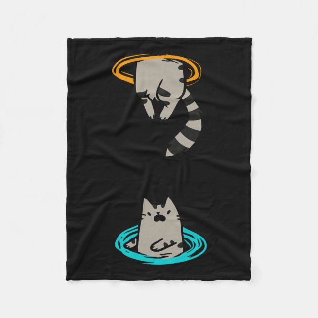 Cat Funny Video Game Animal  Fleece Blanket (Front)
