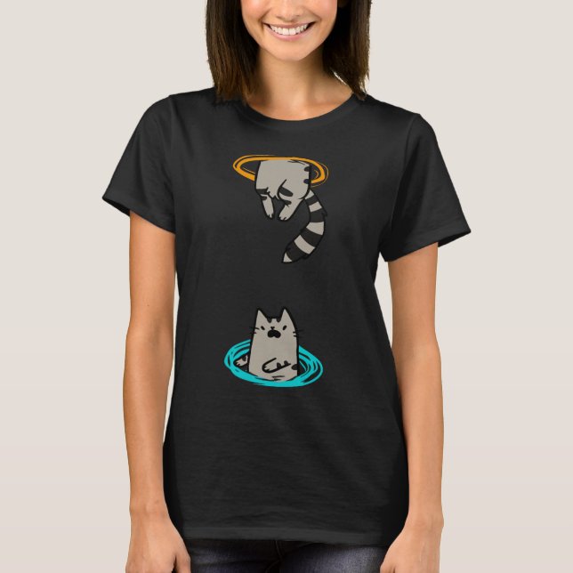 Cat Funny Video Game Animal  T-Shirt (Front)