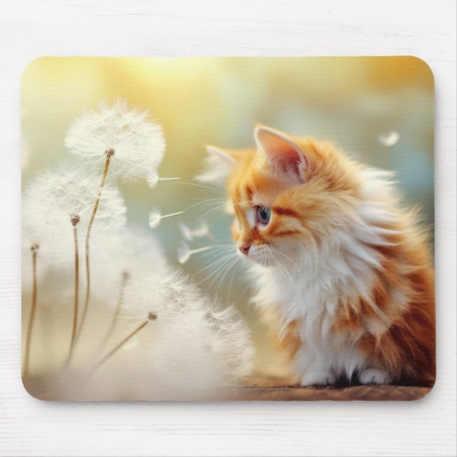 Cat Furry Pet Animal Tranquil Peaceful  Mouse Pad (Front)