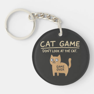cat game dont look at the cat game over key ring