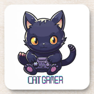 Cat Gamer Coaster